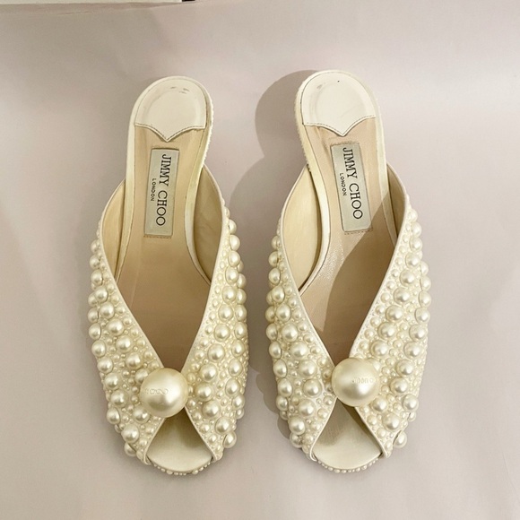 Jimmy Choo Women's Samantha Pearl Kitten Heel - Picture 9 of 16